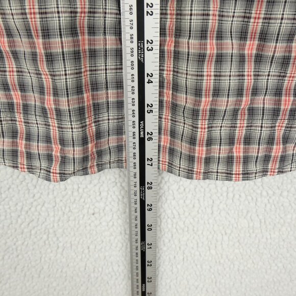 Club Cr Ride Cycling Jesey Mens Small Gray Red Plaid Pearl Snap Short Sleeve - Picture 9 of 13
